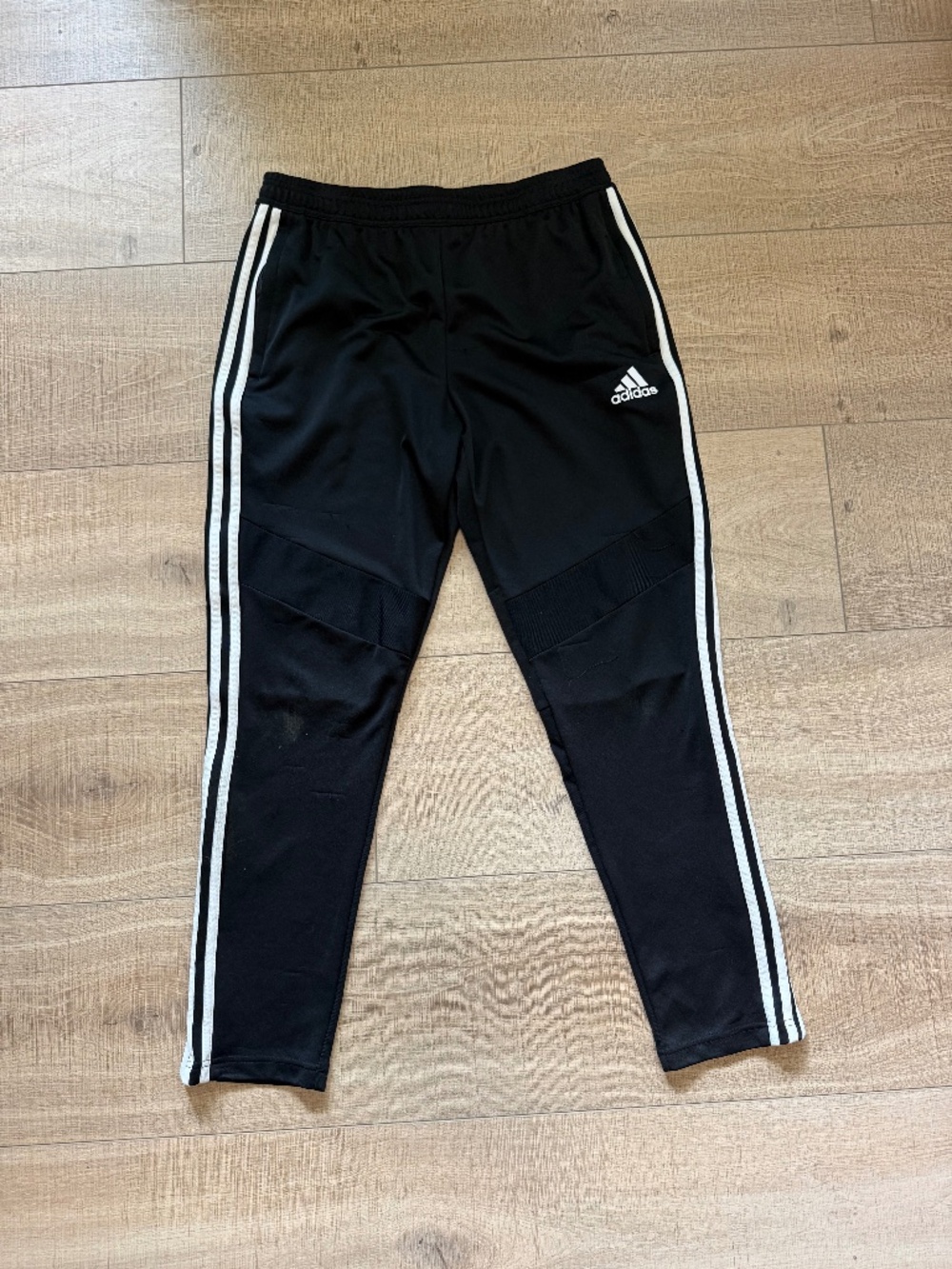 adidas Tiro 17 Training Pants Black White Full Stripe Ankle Zip Men's Size Large